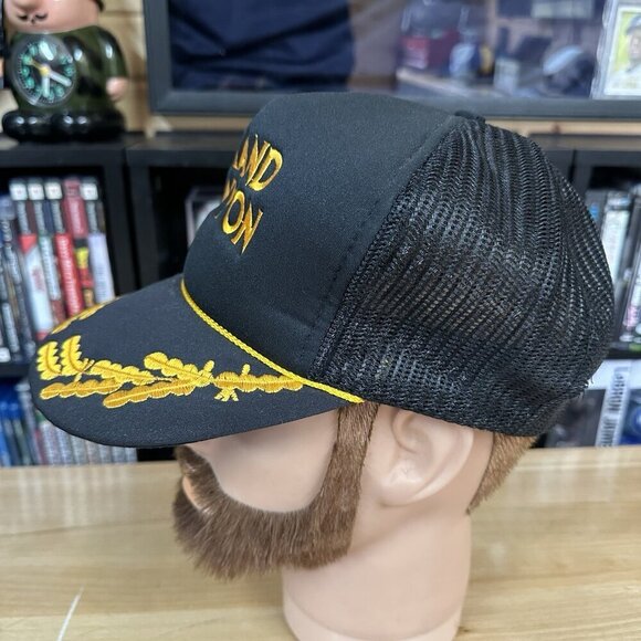 Vintage GRAND CANYON Trucker Hat Snapback Scrambled Egg Black Yellow - Picture 2 of 6